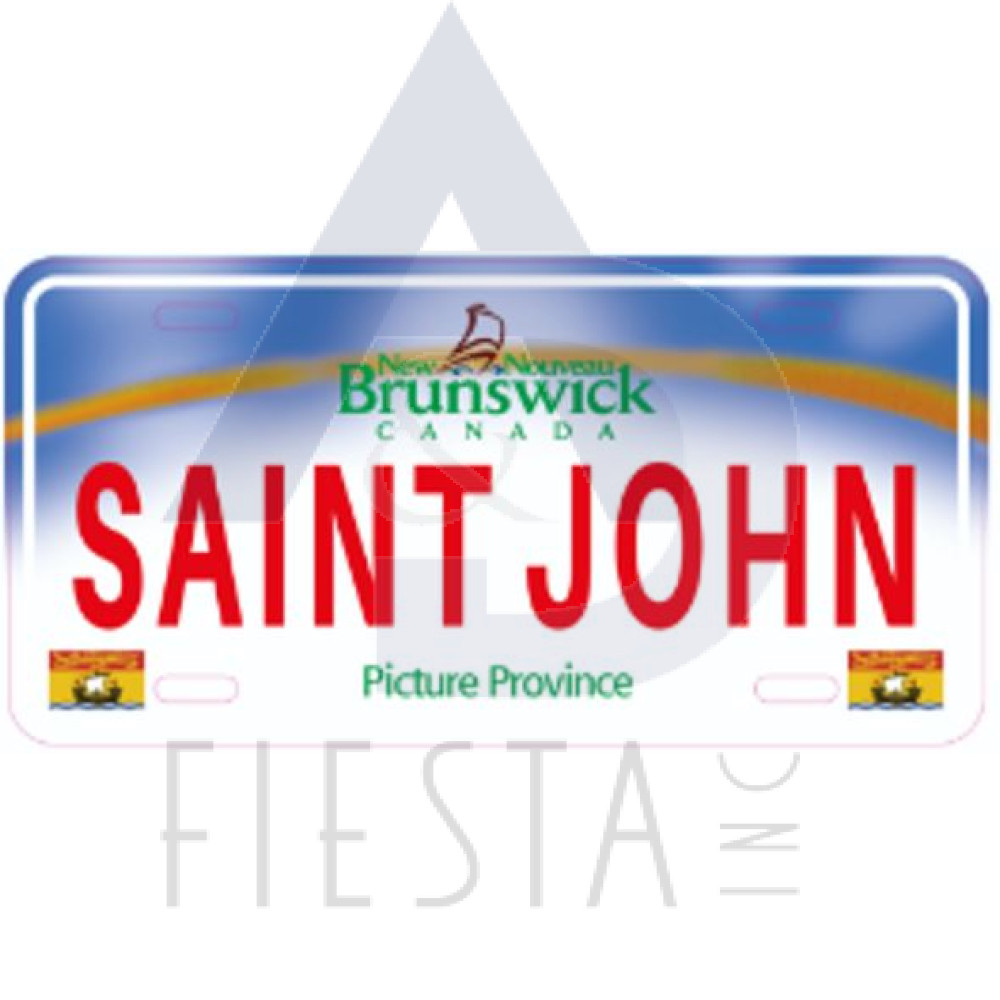 SAINT JOHN N.B. SMALL LISENCE PLATE 10X5 CM MAGNET