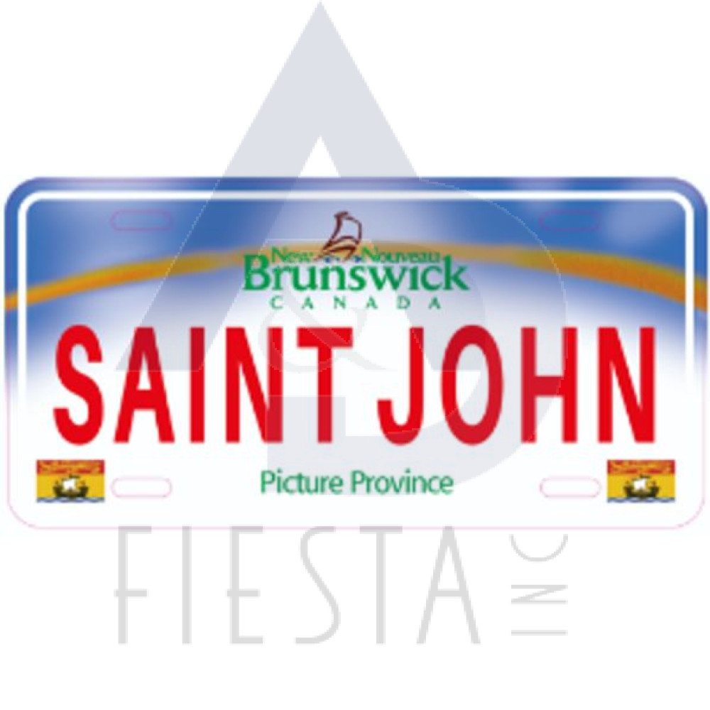 SAINT JOHN N.B. CAR SIZE LISENCE PLATE 15X30 CM