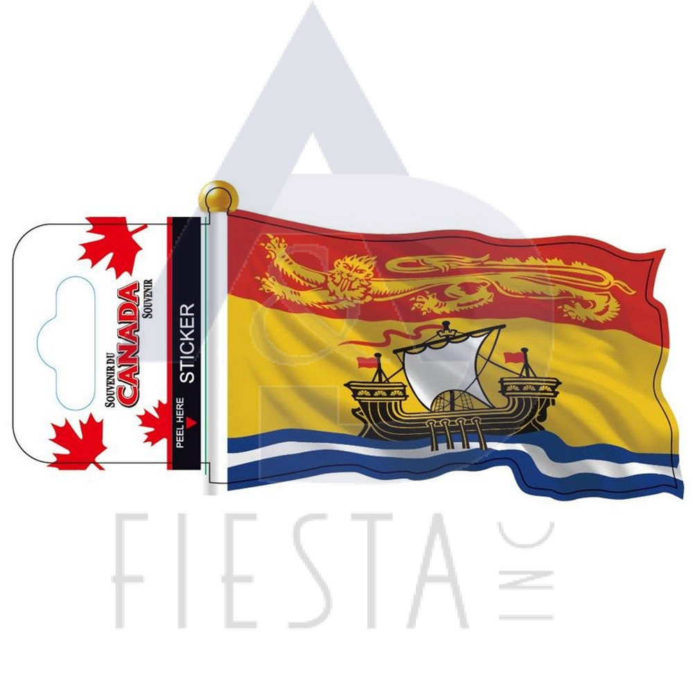 NEW BRUNSWICK WAVY FLAG STICKER IN BOX