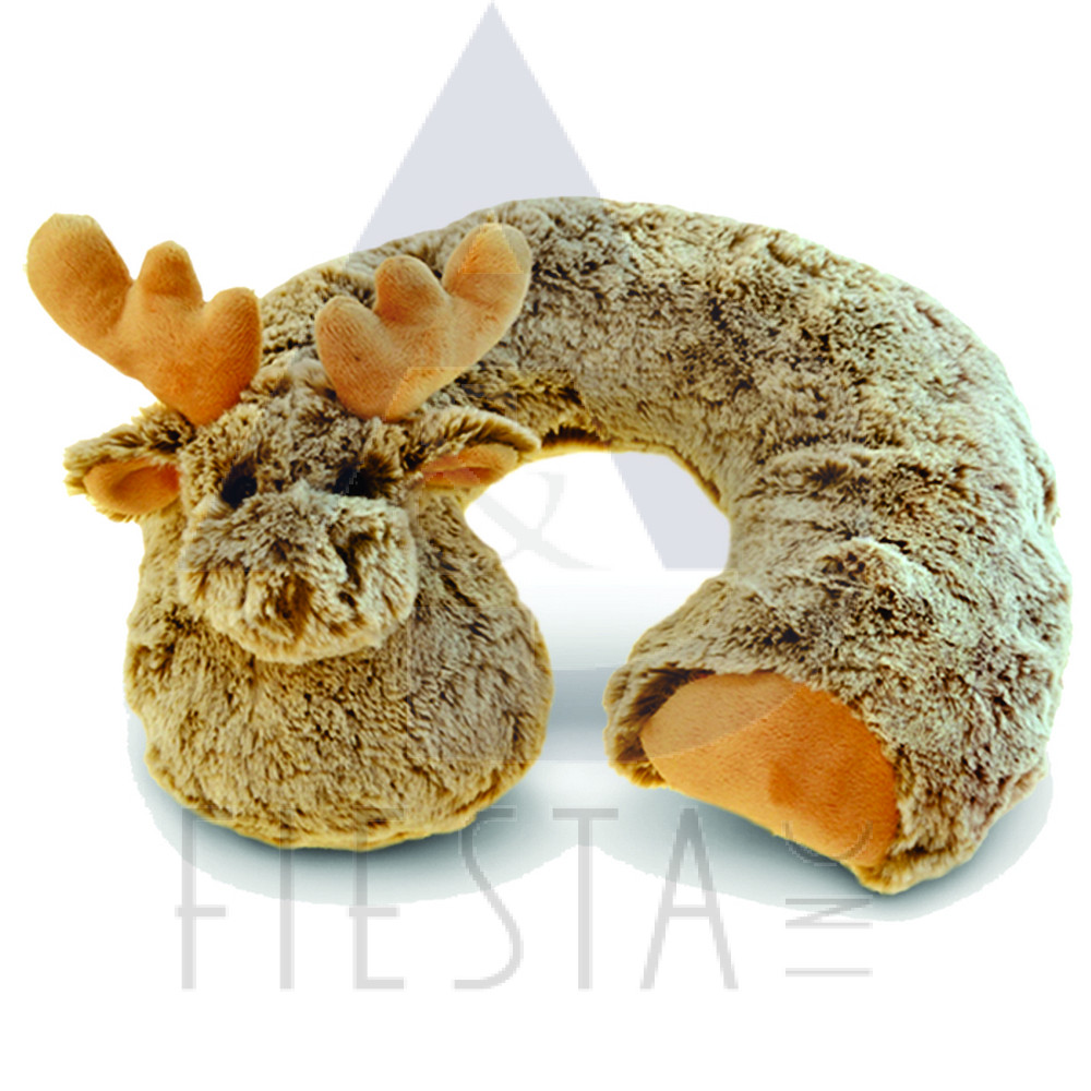 5099 - 11" Moose Fluffy Neck Pillow