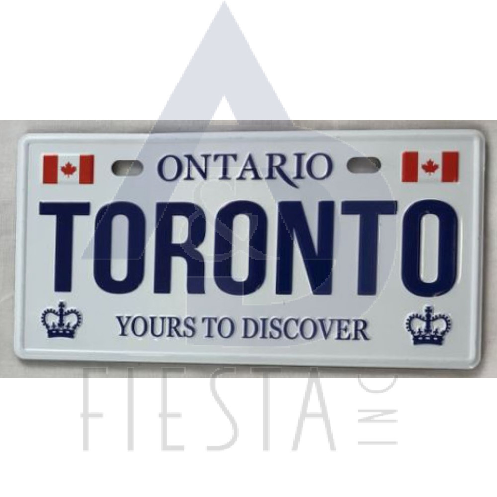 TORONTO LICENSE PLATE "TORONTO" 15X30 CM 