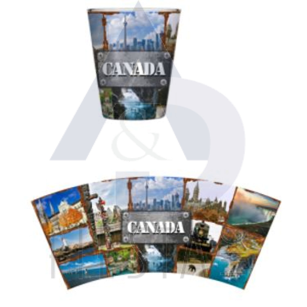 CANADA SHOT GLASS WITH PICTURES #1