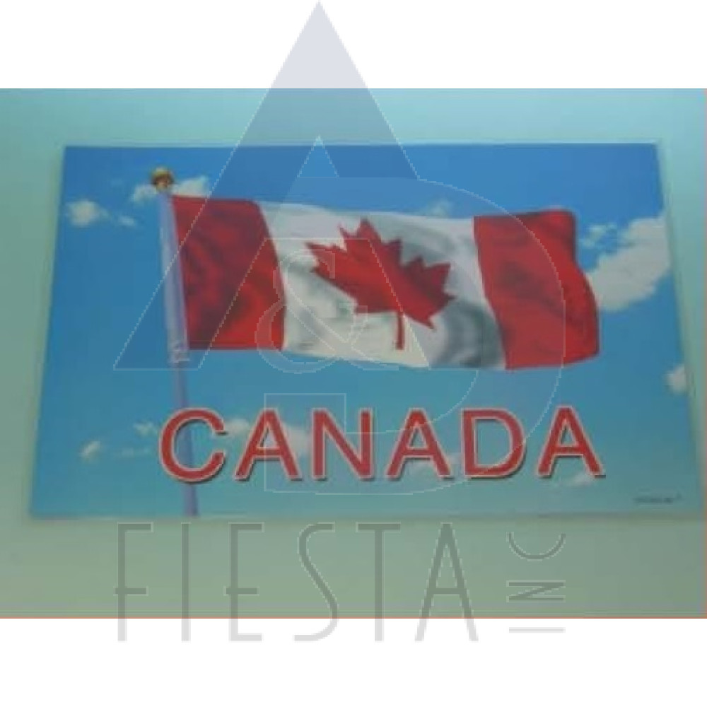 CANADA PLACEMAT WITH FLAG WITH POLE