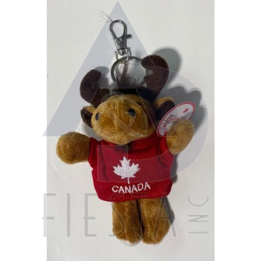 VANCOUVER PLUSH MOOSE WITH RED HOODIE WITH CLIMBER