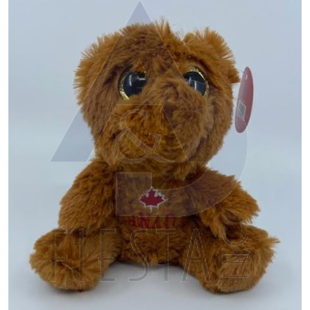 CANADA PLUSH 6.5" SITTING BROWN BEAR 