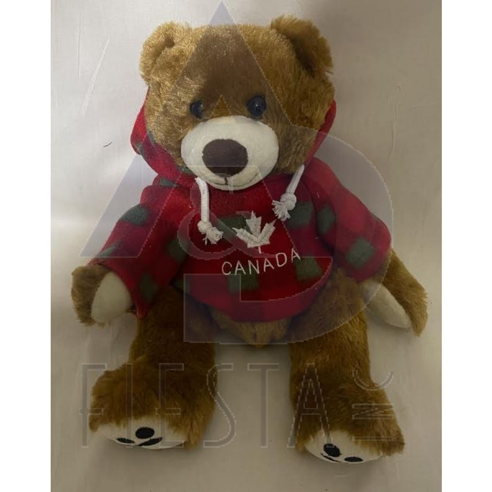 CANADA PLUSH 8.5" BROWN BEAR IN HOODIE