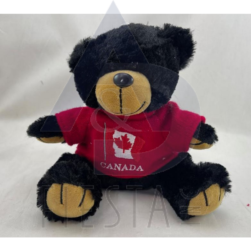 CANADA PLUSH 7" BLACK BEAR WITH SWEATER