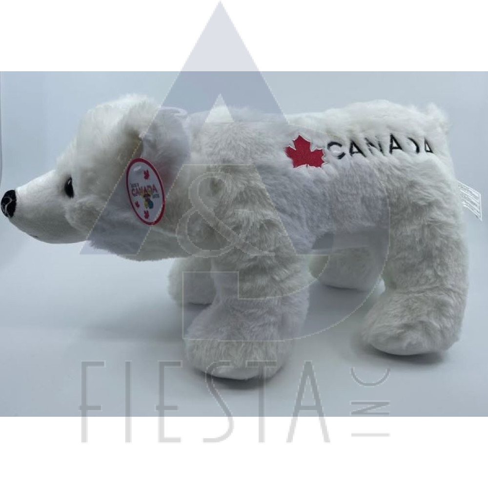 CANADA PLUSH 13"X8" WHITE STANDING POLAR BEAR