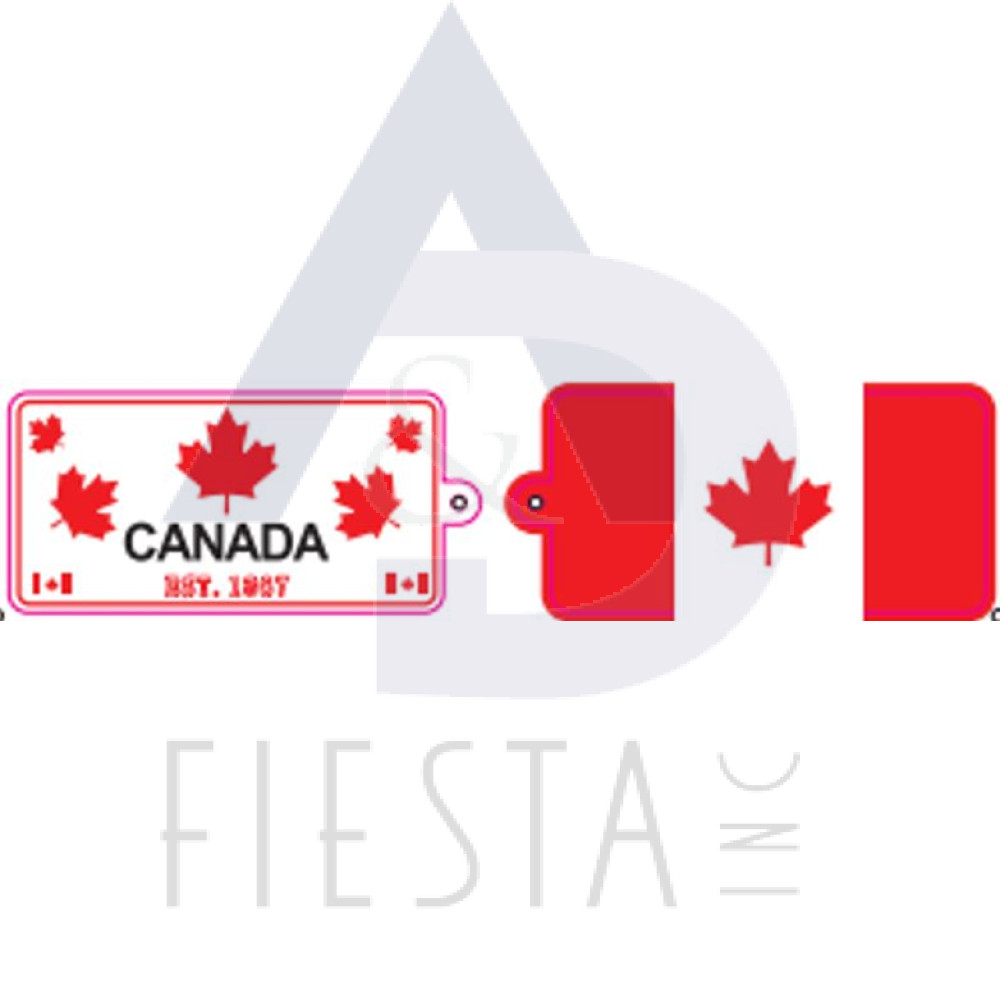 CANADA 2 SIDED SMALL LICENSE PLATE FLAG/ KEY CHAIN 