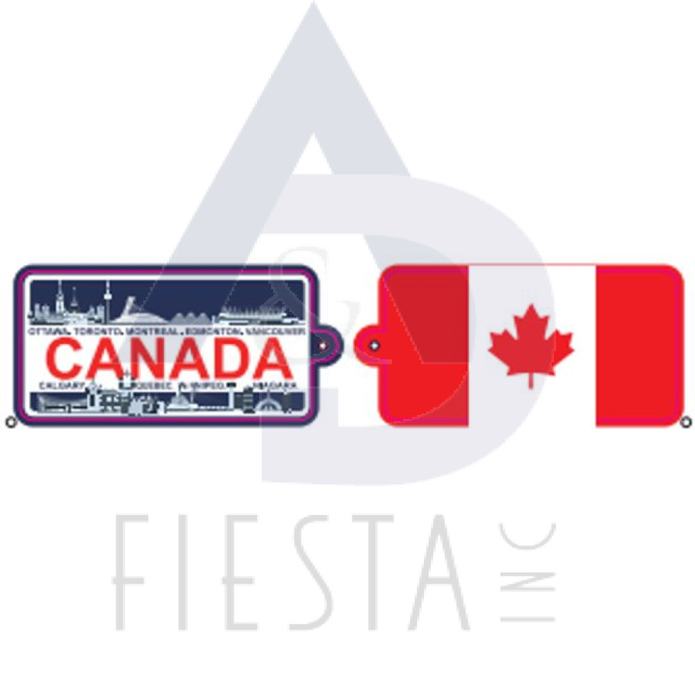 CANADA 2 SIDED SMALL LICENSE PLATE KEY CHAIN 