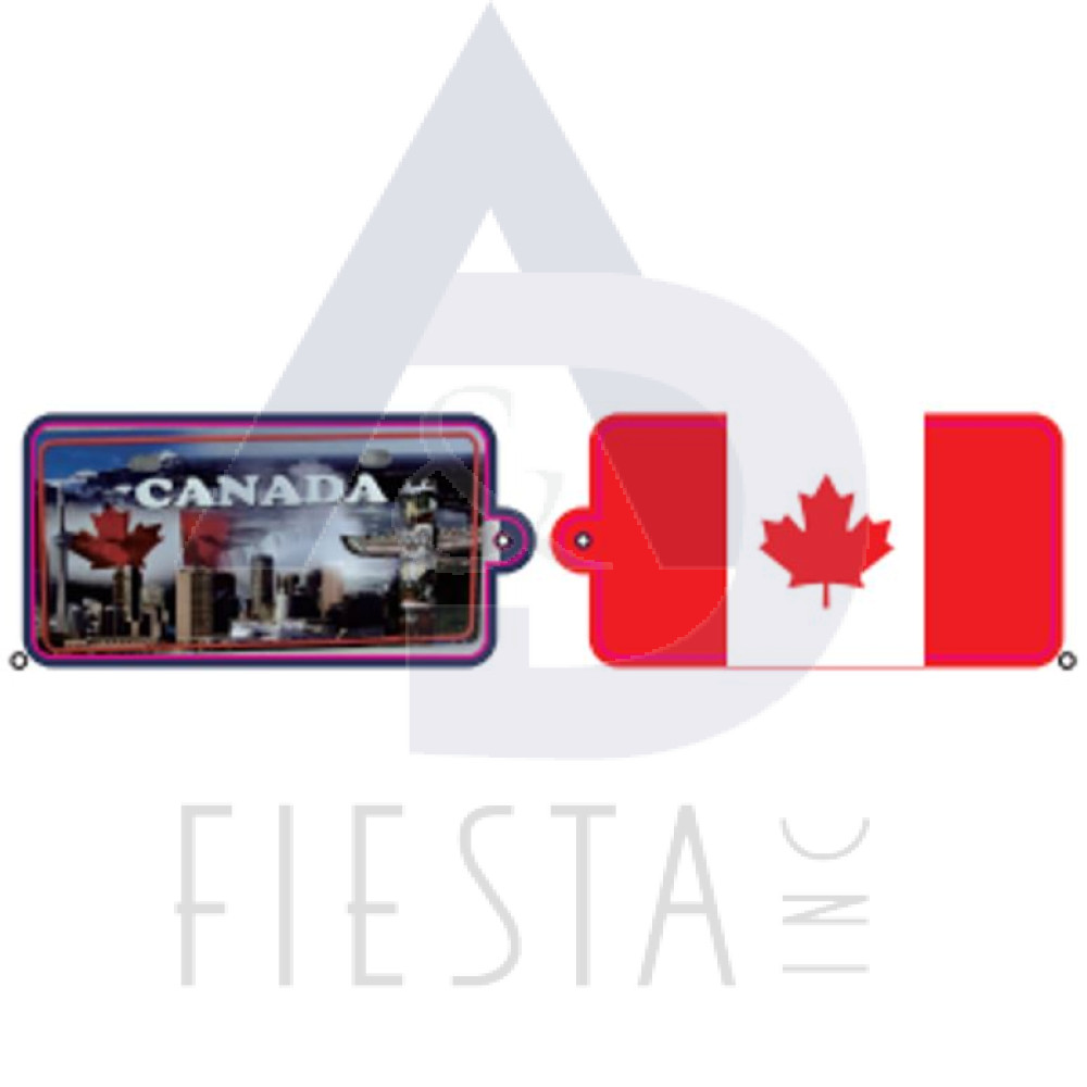 CANADA 2 SIDED SMALL LICENSE PLATE KEY CHAIN 