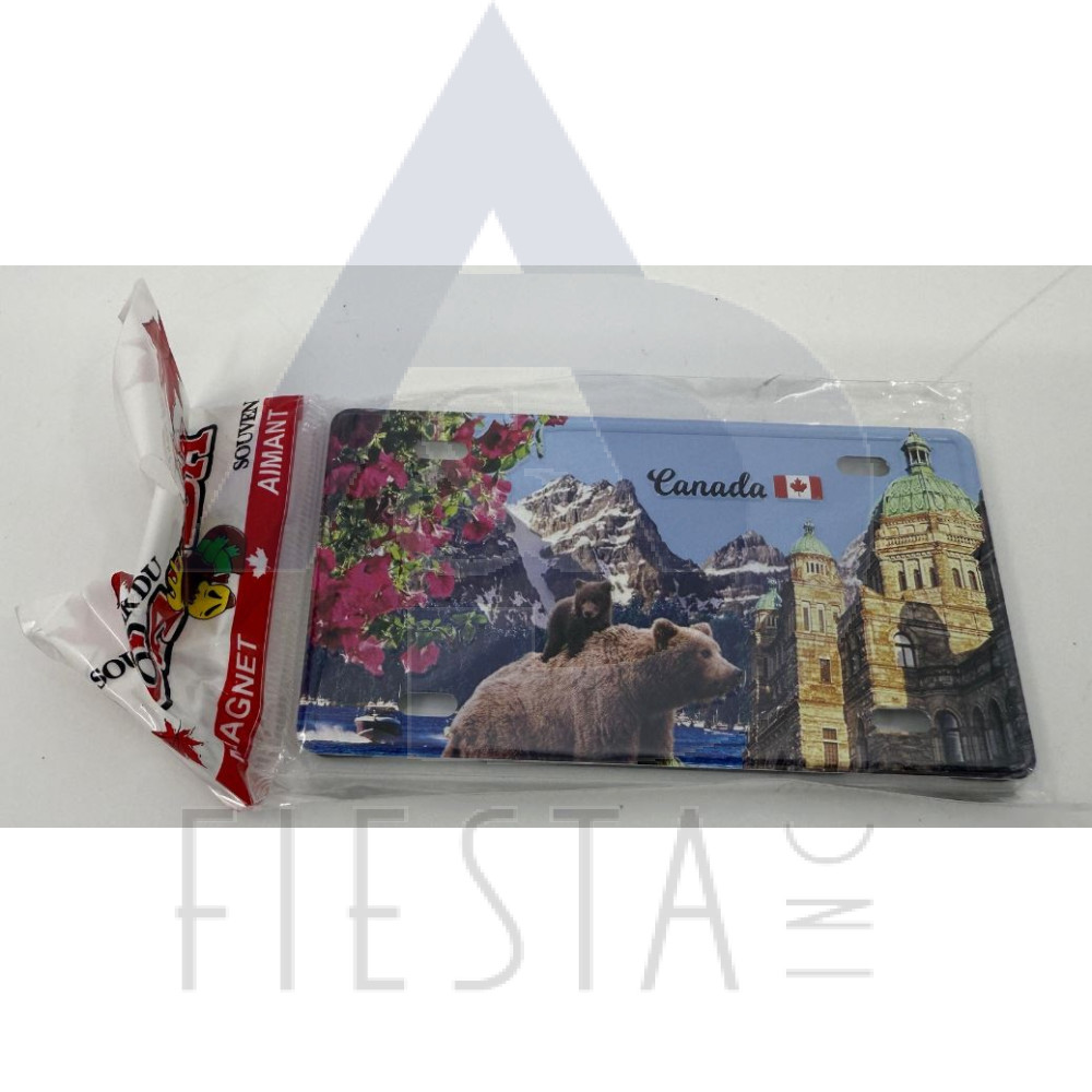 CANADA METAL LICENSE PLATE CANADIAN LANDMARKS 10X5 CM MAGNET STYLE #3