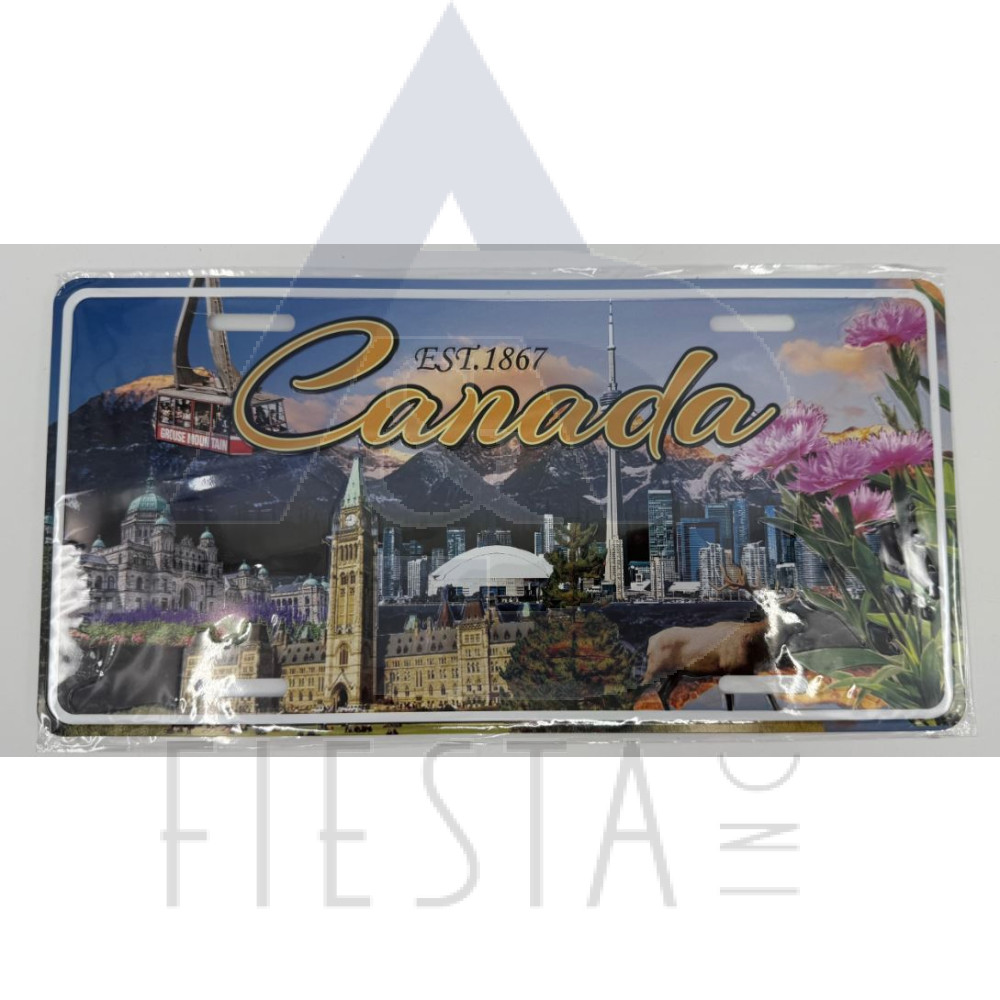 CANADA METAL LICENSE PLATE CANADIAN LANDMARKS 30X15 CM STYLE #4