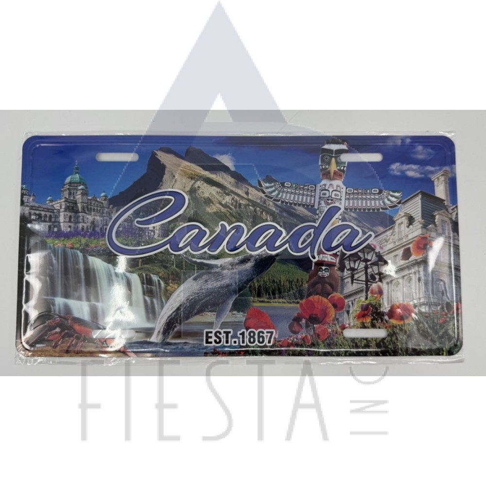 CANADA METAL LICENSE PLATE CANADIAN LANDMARKS 30X15 CM STYLE #6