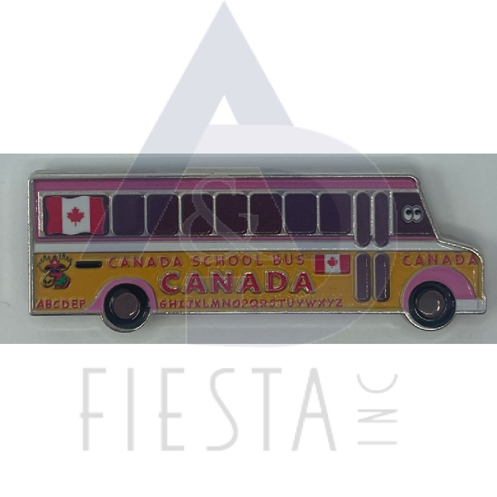 CANADA METAL SCHOOL BUS MAGNET