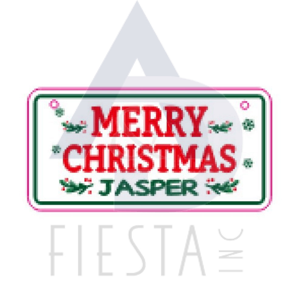 MERRY CHRISTMAS METAL HANGING SIGN WITH JUTE ROPE 5X10 CM-JASPER