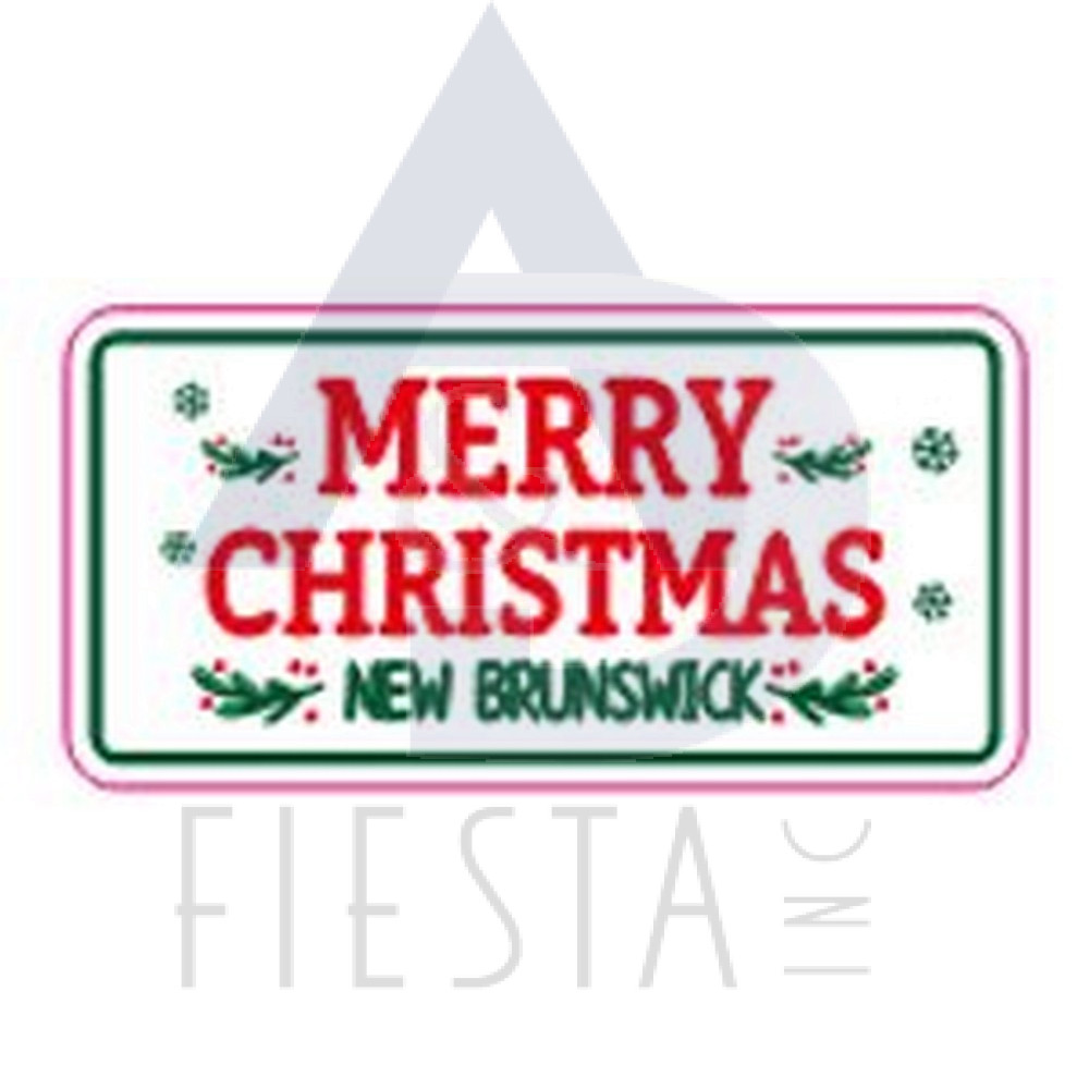 MERRY CHRISTMAS METAL HANGING SIGN WITH JUTE ROPE 5X10 CM-NEW BRUNSWICK