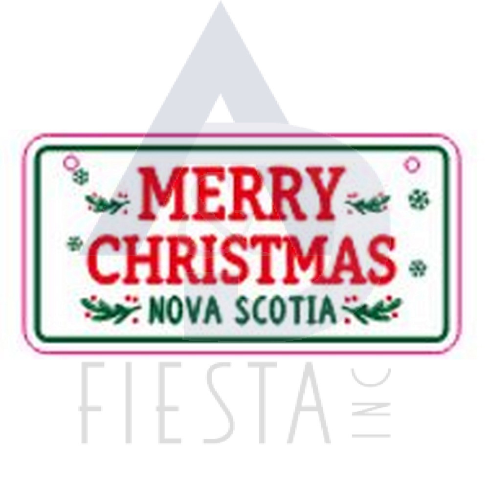 MERRY CHRISTMAS METAL HANGING SIGN WITH JUTE ROPE 5X10 CM-NOVA SCOTIA
