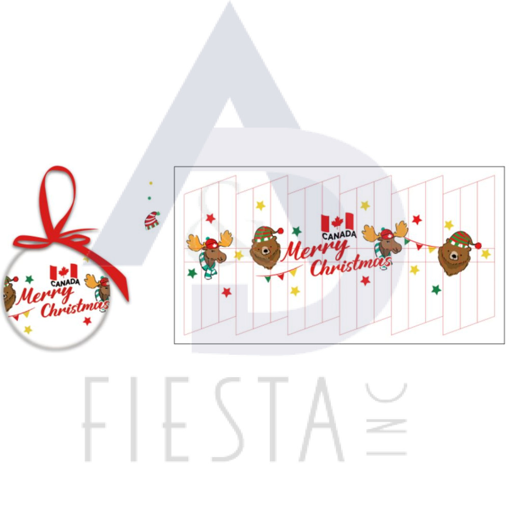 CANADA CHRISTMAS BALL WITH IMAGES IN BOX STYLE 1