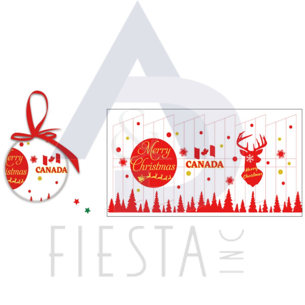CANADA CHRISTMAS BALL WITH IMAGES IN BOX STYLE 2