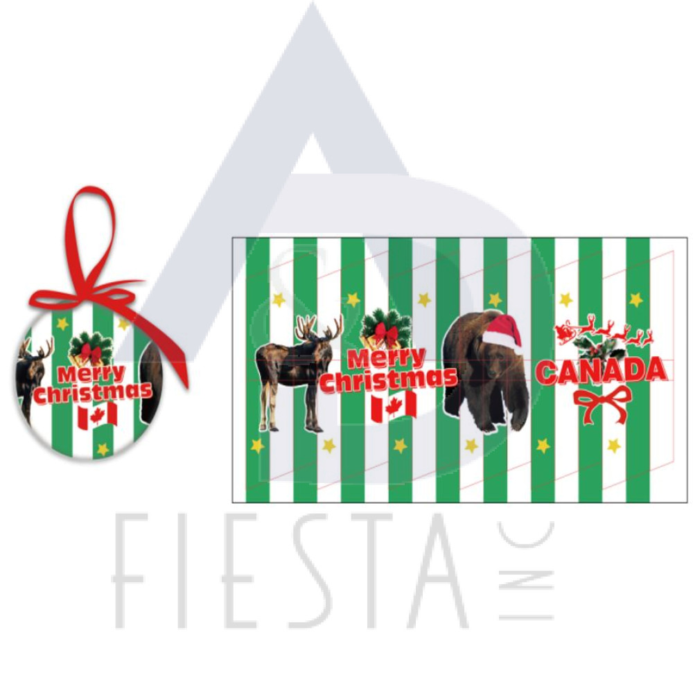 CANADA CHRISTMAS BALL WITH IMAGES IN BOX STYLE 4