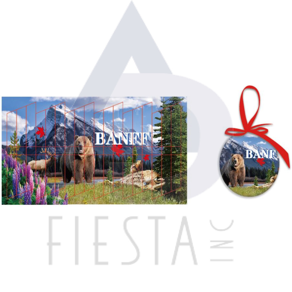 BANFF CHRISTMAS BALL WITH PICTURE IN BOX