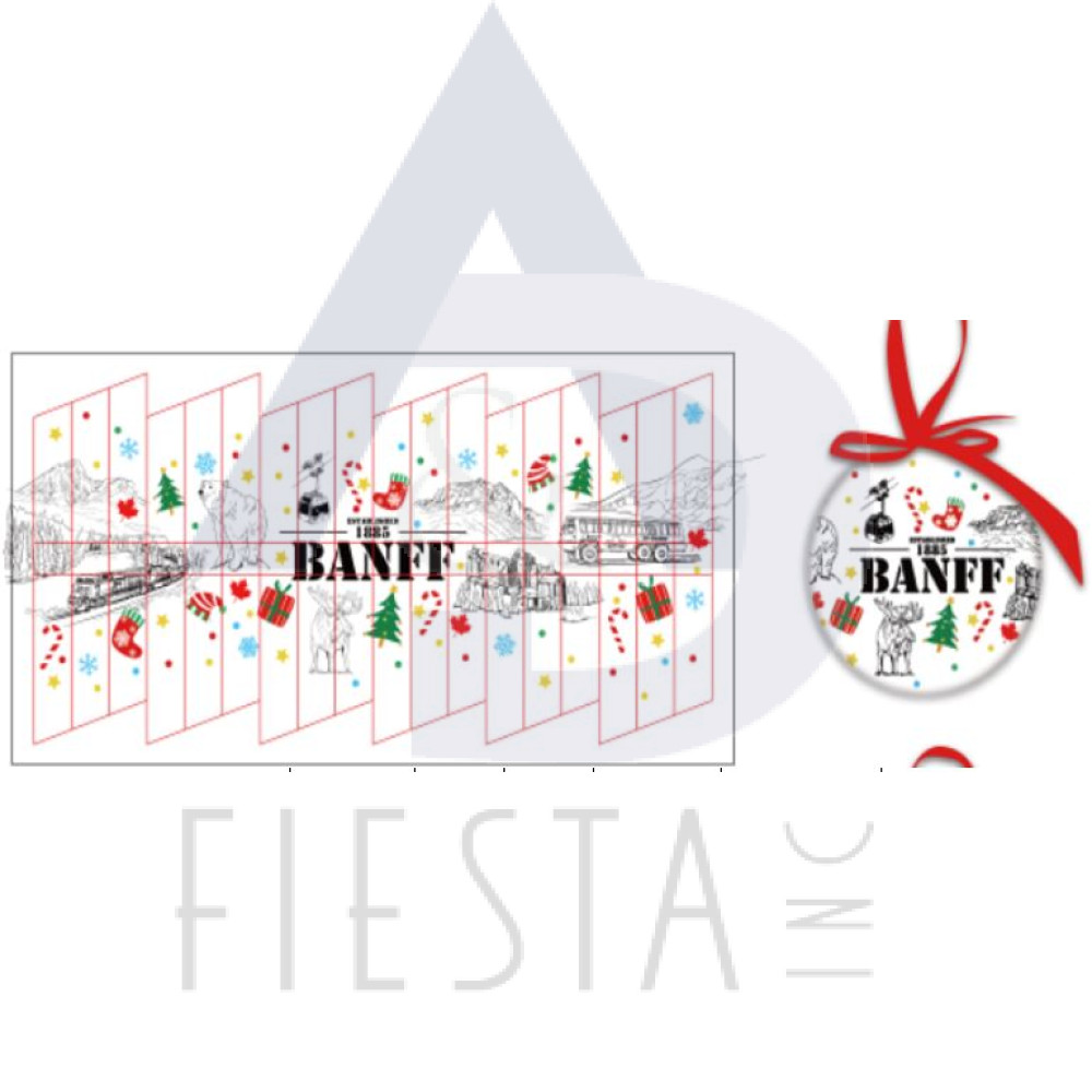 BANFF CHRISTMAS BALL WITH ICONS IN BOX