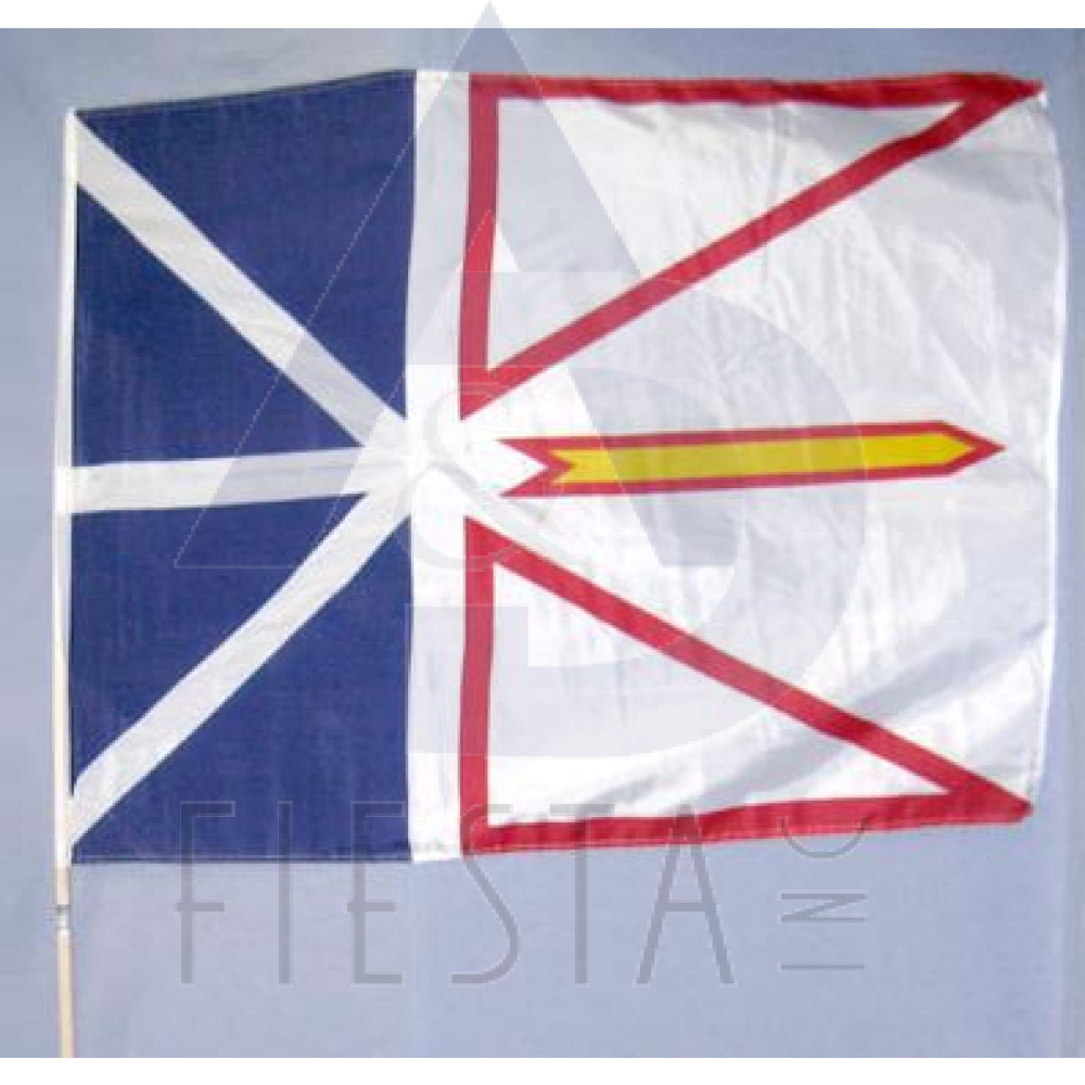 NEWFOUNDLAND LABRADOR FLAG 75X100 CM WITH 1.5 M. WOODEN POLE