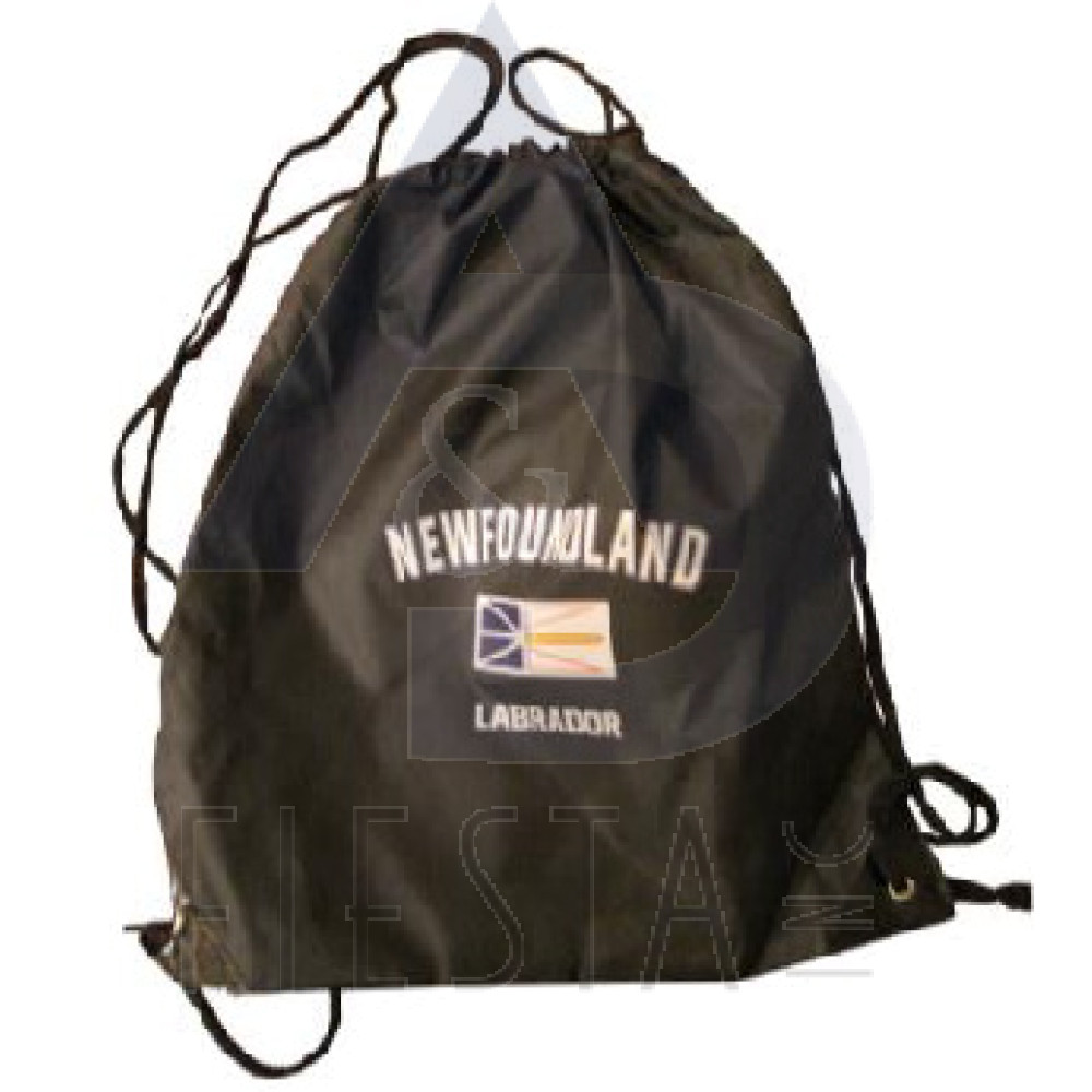 NEWFOUNDLAND LABRADOR BLACK BACK PACK WITH DRAW STRING