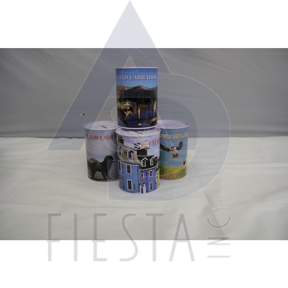 NEWFOUNDLAND LABRADOR METAL PIGGY BANK 3 ASSORTED