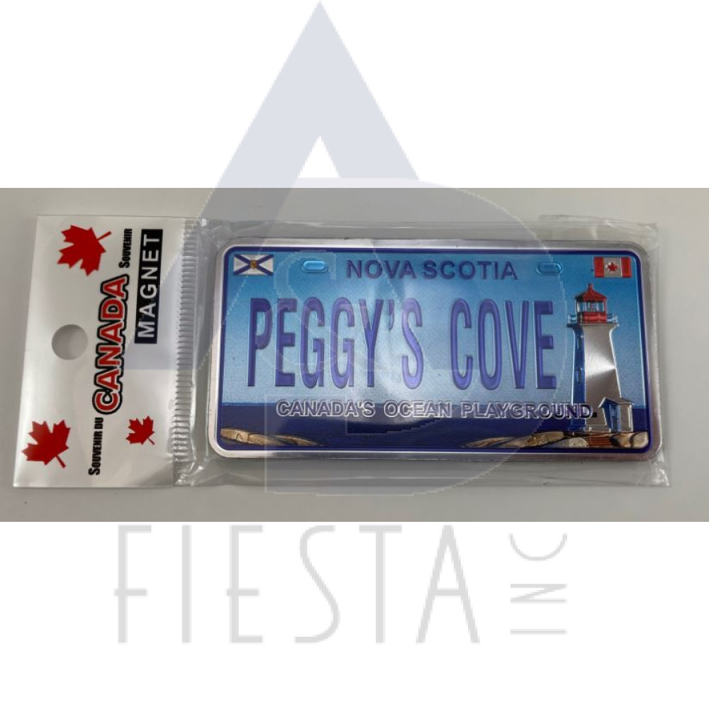 NOVA SCOTIA LICENSE PLATE WITH "PEGGY'S COVE" 10X5 CM "FOIL" MAGNET