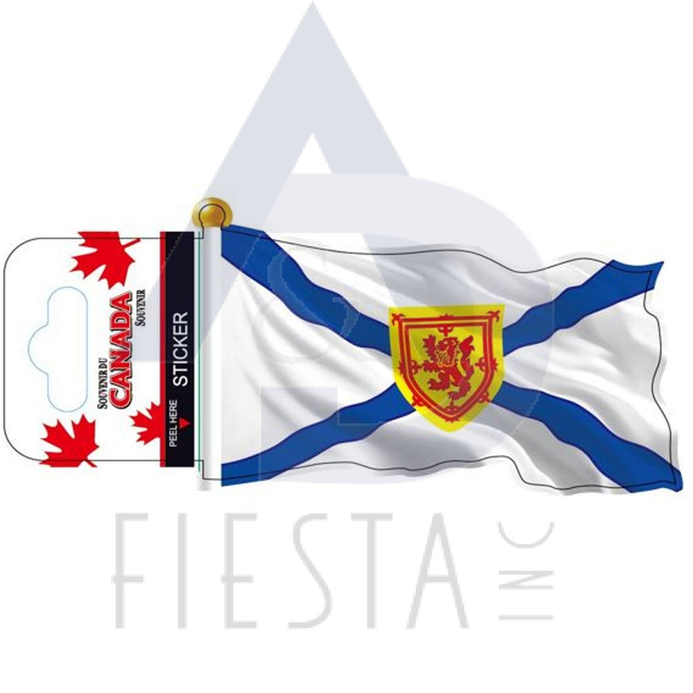 NOVA SCOTIA WAVY FLAG STICKER IN BOX