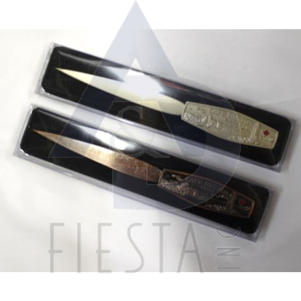 CAPE BRETON METAL LETTER OPENER IN ACRYLIC BOX ASSORTED