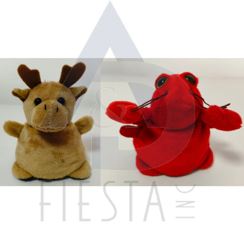 NOVA SCOTIA PLUSH SMALL FLIP LOBSTER & MOOSE WITH KEY RING