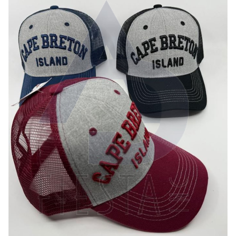 CAPE BRETON ACRYLIC CAP 3D "CAPE BRETON" WITH MESH ASSORTED COLORS
