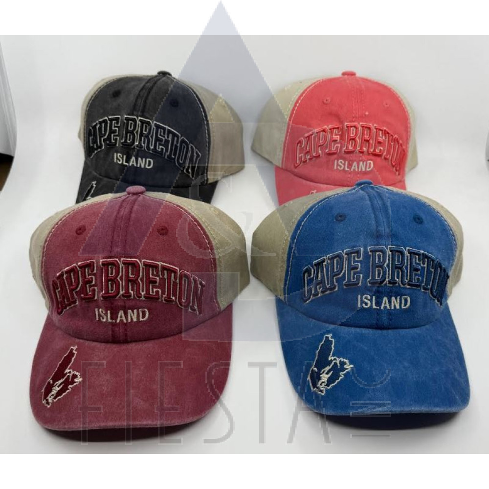 CAPE BRETON CAP 3D WITH SILHOUETTE ON VISOR "CANADA" IN BACK ASSORTED COLORS