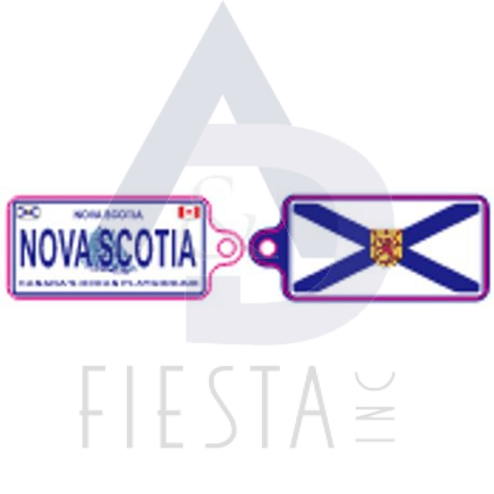 NOVA SCOTIA 2 SIDED LICENSE PLATE 7X3 CM KEY CHAIN 