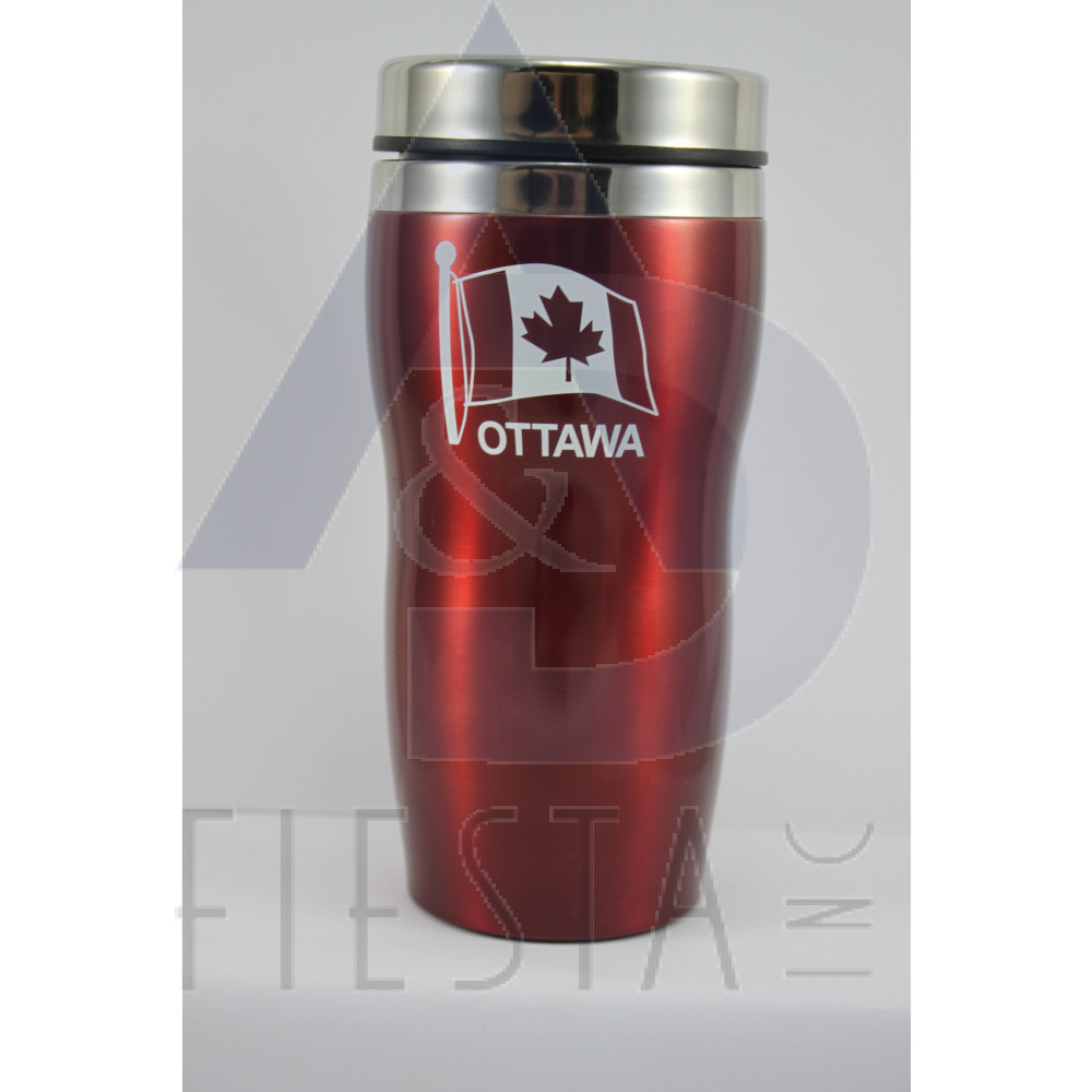 OTTAWA RED STAINLESS STEEL MUG 16 OZ.