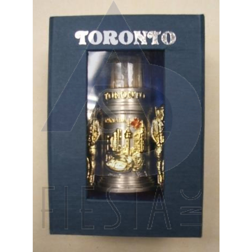 TORONTO 2-TONE TOOTHPICK HOLDER IN BLUE GIFT BOX