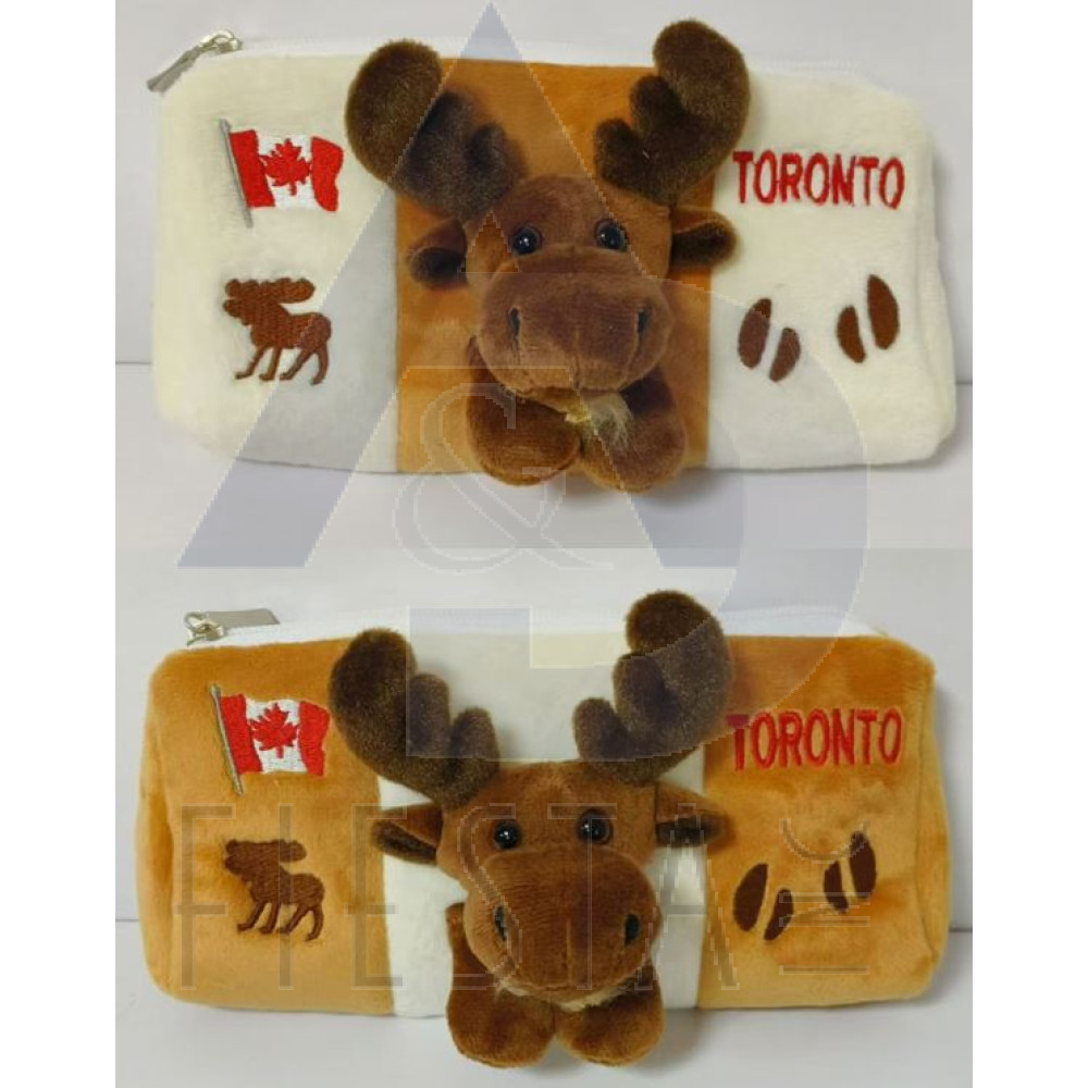 TORONTO PLUSH RECTANGLE MOOSE PENCIL CASE