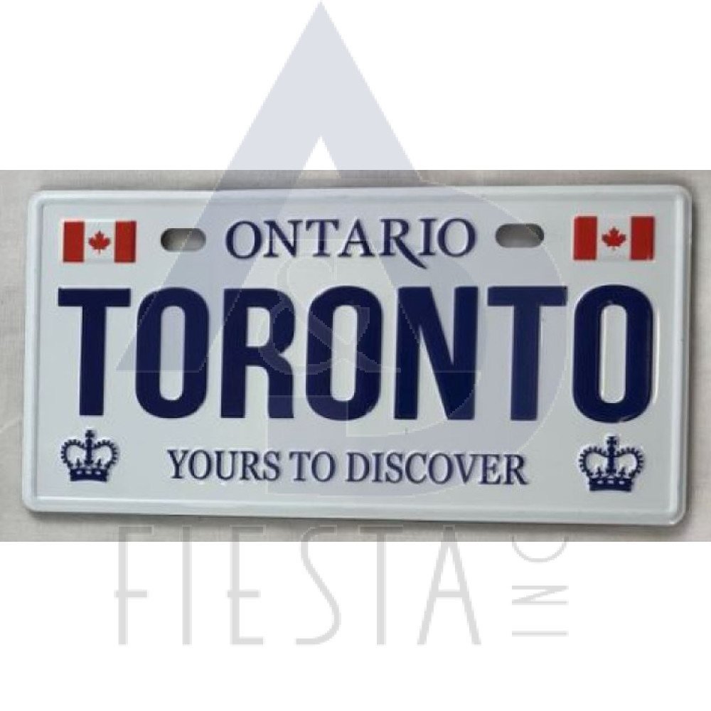 TORONTO BIKE LICENSE PLATE "TORONTO"