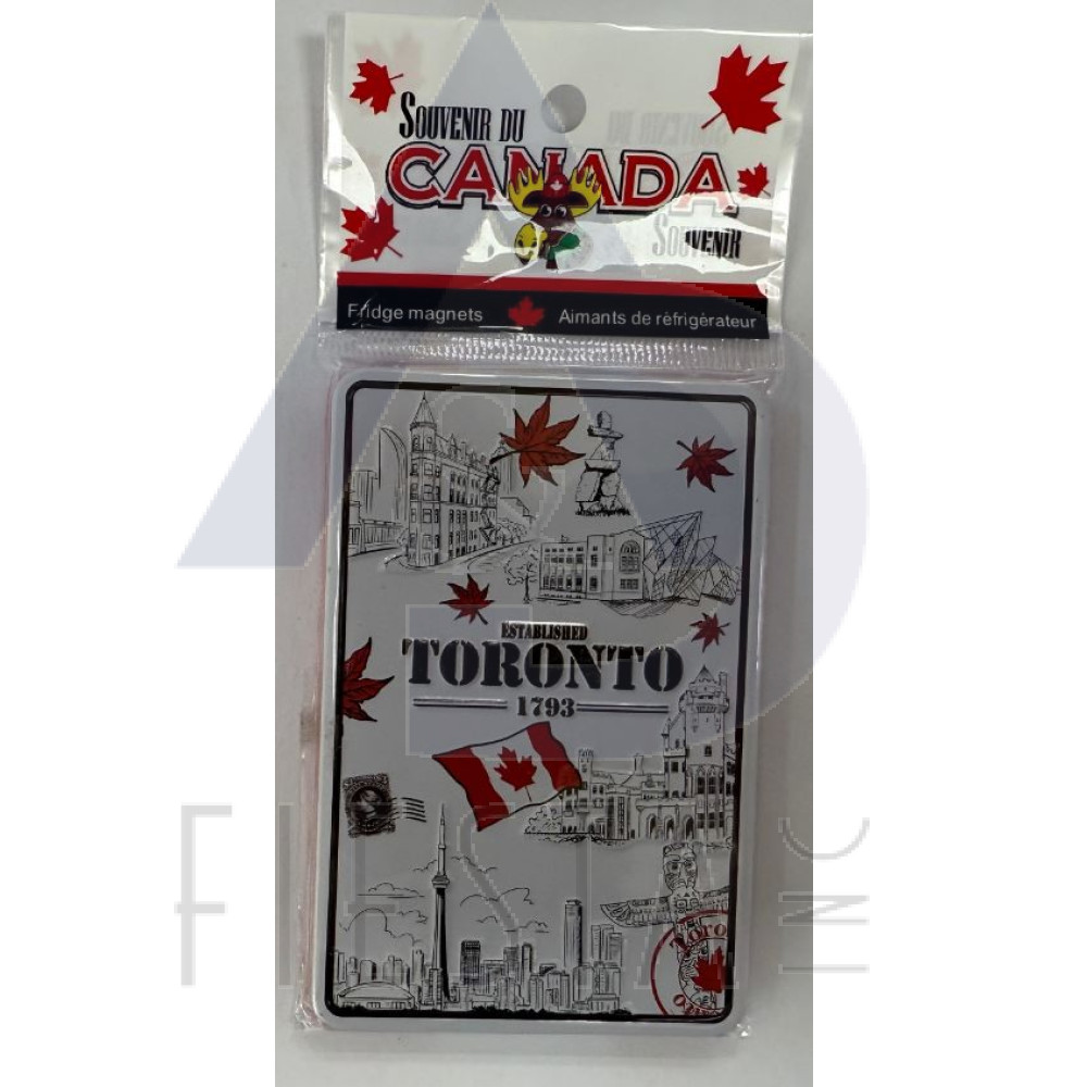 TORONTO TINPLATE DOUBLE LAYER BORDER WITH ICONS MAGNET