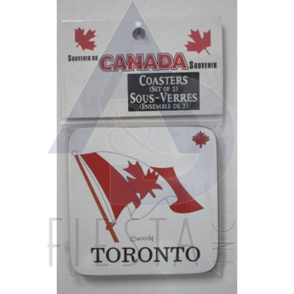 TORONTO WOODEN COASTERS 2 PACK