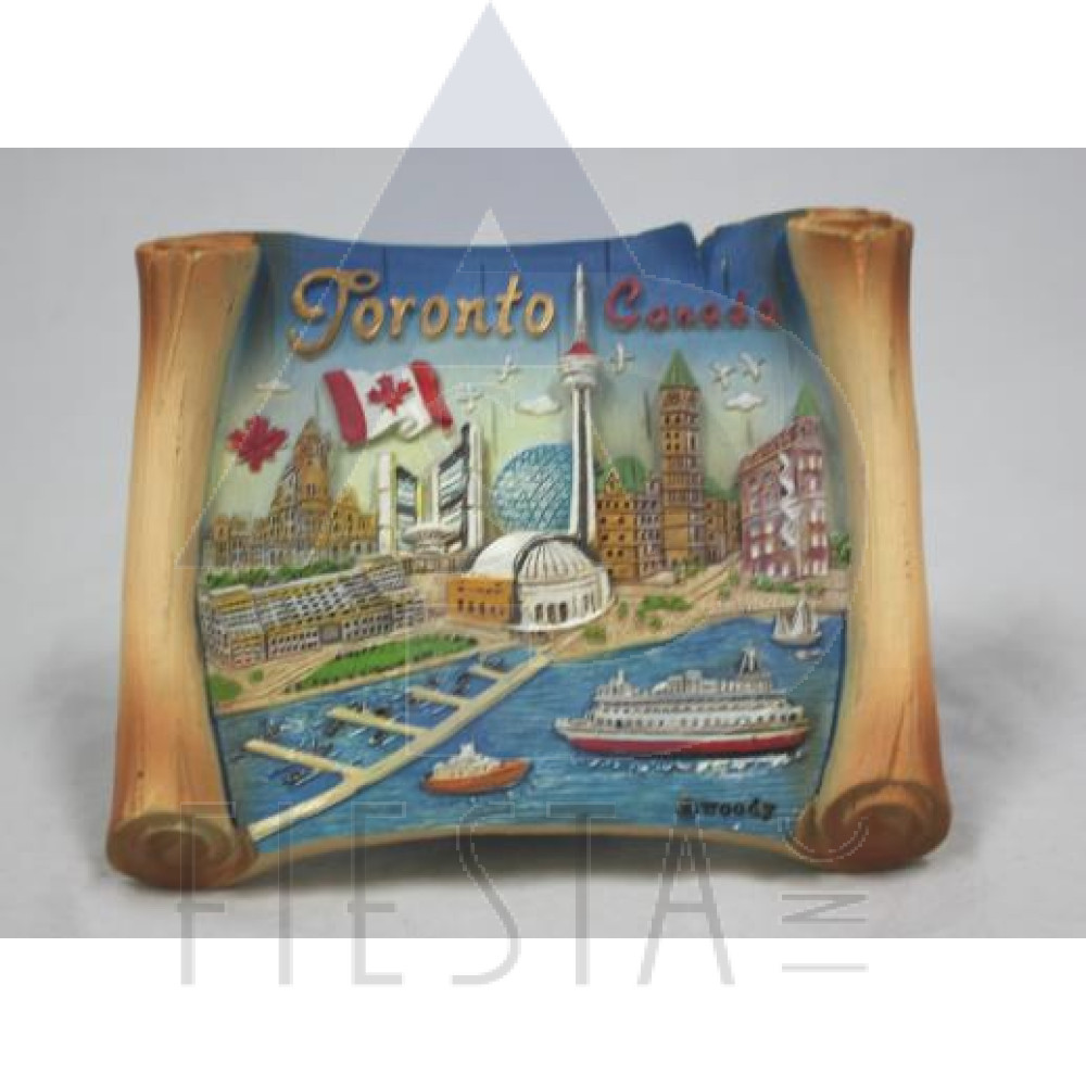 TORONTO POLY SCROLL SHAPE PLAQUE