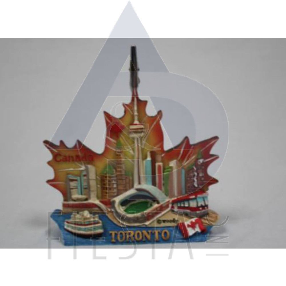 TORONTO POLY MAPLE LEAF SHAPE WITH LANDMARK AND MEMO CLIP 