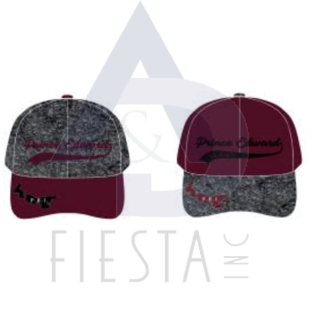 PRINCE EDWARD ISLAND CAP 3D SCRIPT UNDERLINED WITH MAP ON VISOR 2 COLORED CAP, ASSORTED COLORS