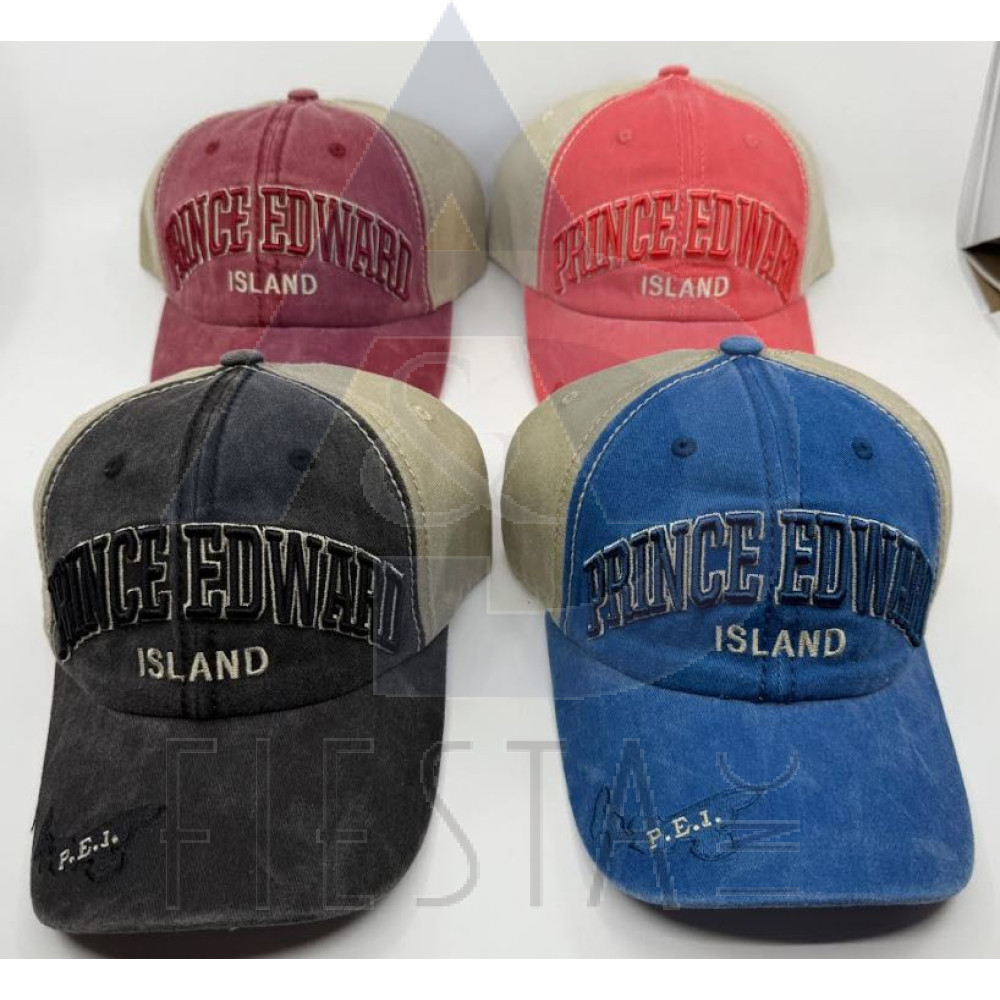 PRINCE EDWARD ISLAND CAP 3D WITH SILHOUETTE ON VISOR ASSORTED COLORS