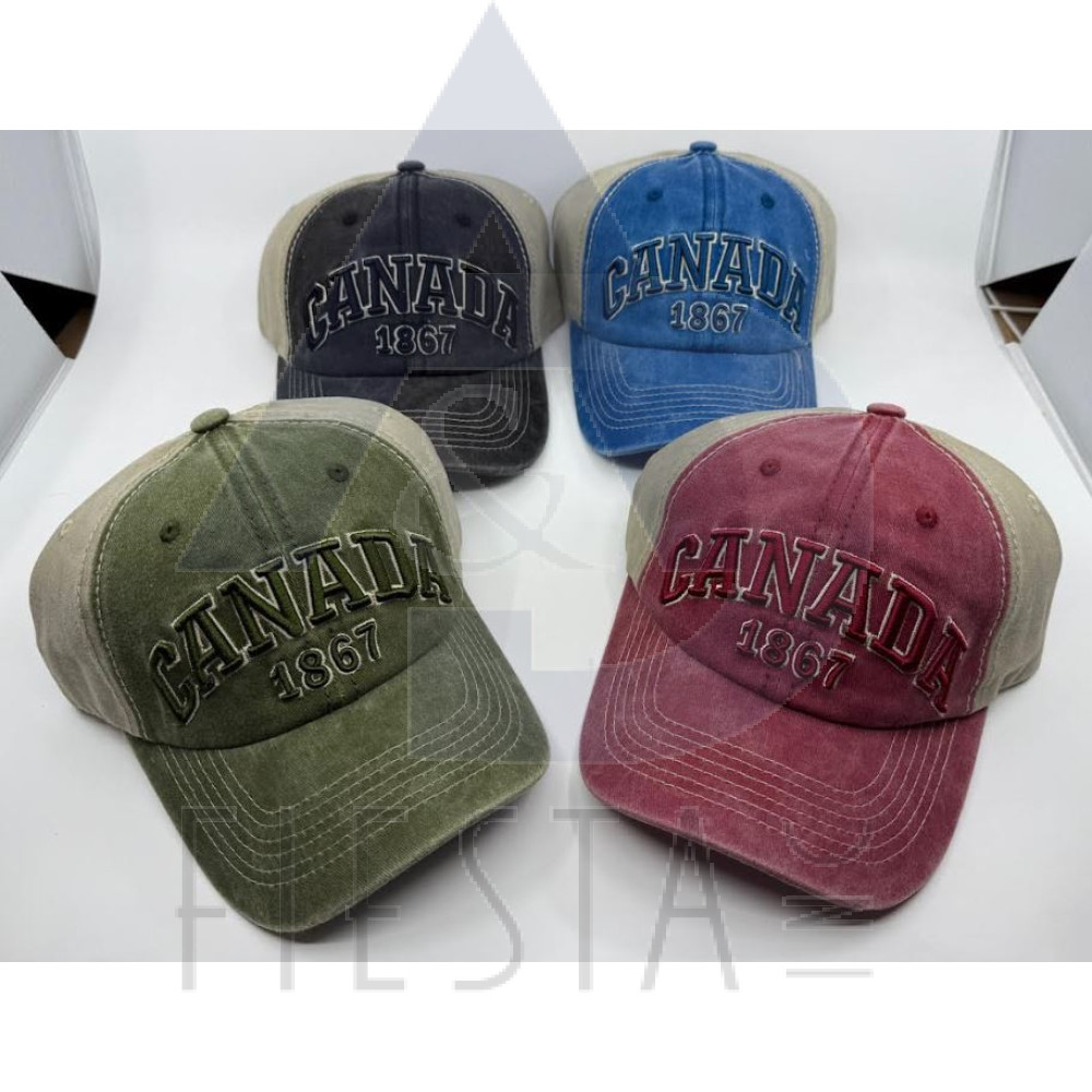 CANADA CAP 3D "CANADA/1867" AND "CANADA" IN BACK ASSORTED COLORS