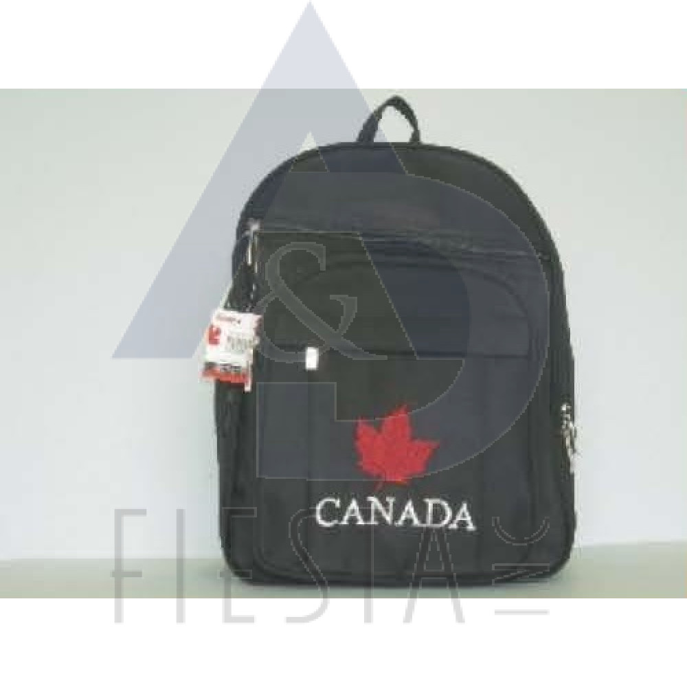 CANADA BLACK BACK PACK WITH MAPLE LEAF-MEDIUM 