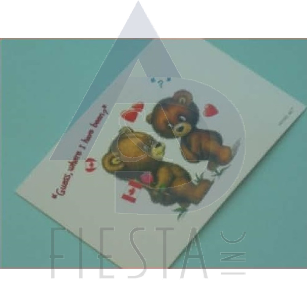 CANADA POST CARD WITH BEAR WITH "GUESS WHERE?"